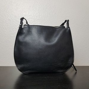 ALL SAINTS Black COOPER Leather Hobo Shoulder Bag